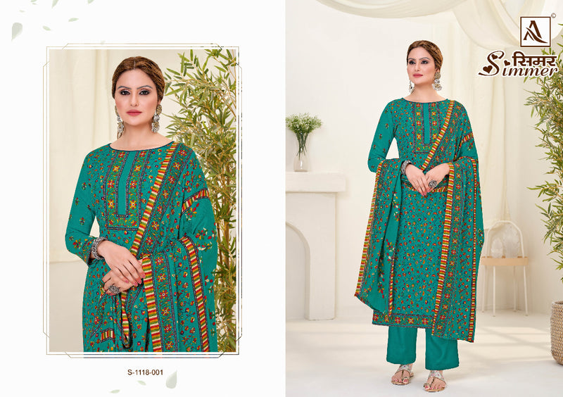 Alok Suit Simmer Pashmina With Fancy Work Stylish Designer Casual Wear Salwar Kameez