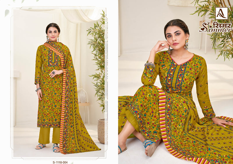 Alok Suit Simmer Pashmina With Fancy Work Stylish Designer Casual Wear Salwar Kameez