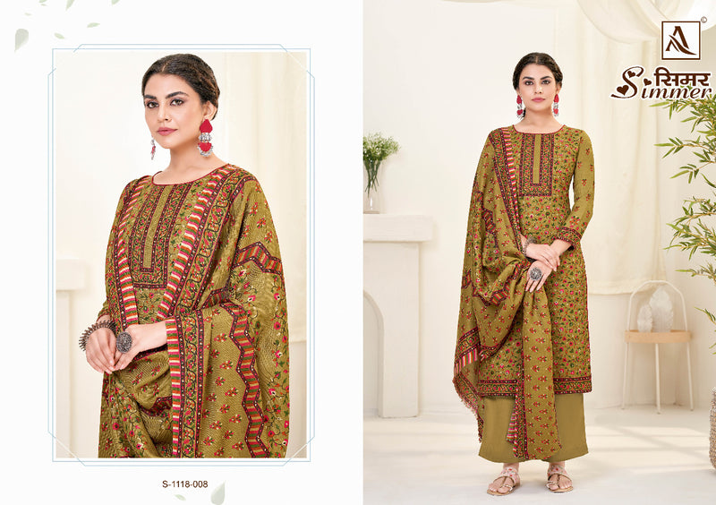 Alok Suit Simmer Pashmina With Fancy Work Stylish Designer Casual Wear Salwar Kameez