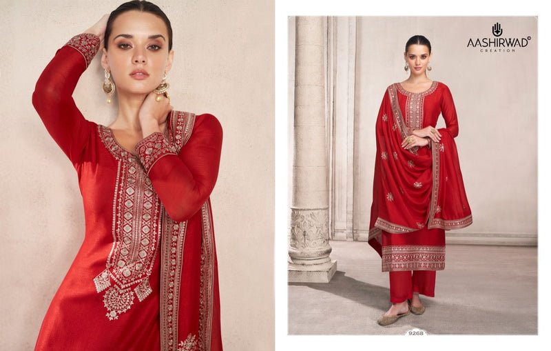 Aashirwad Creation Siya Premium Silk Heavy Embroidered Party Wear Salwar Suits