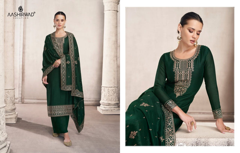 Aashirwad Creation Siya Premium Silk Heavy Embroidered Party Wear Salwar Suits