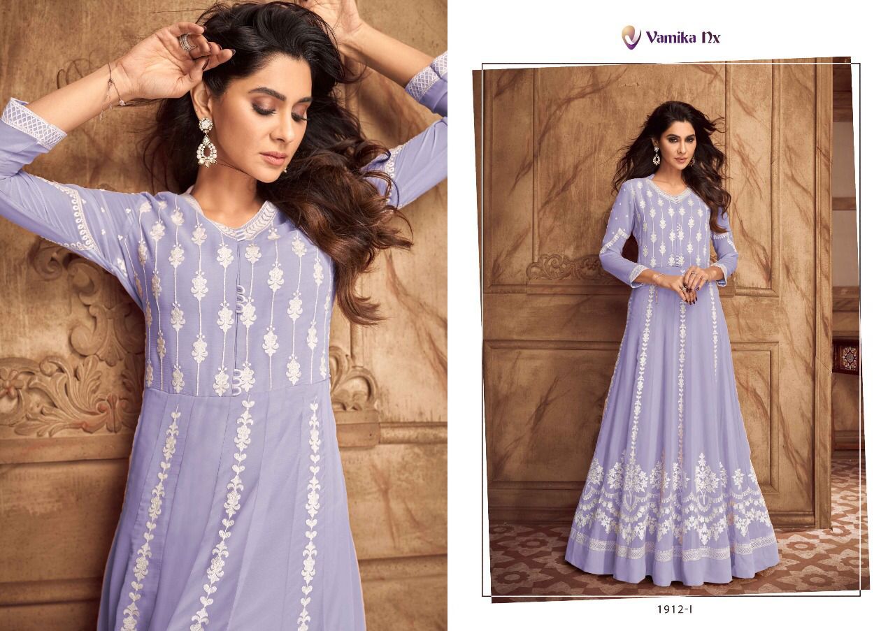 Vamika Siya Vol 2 Georgette Fancy Anarkali Gown Designer Stylish Party Wear Gown