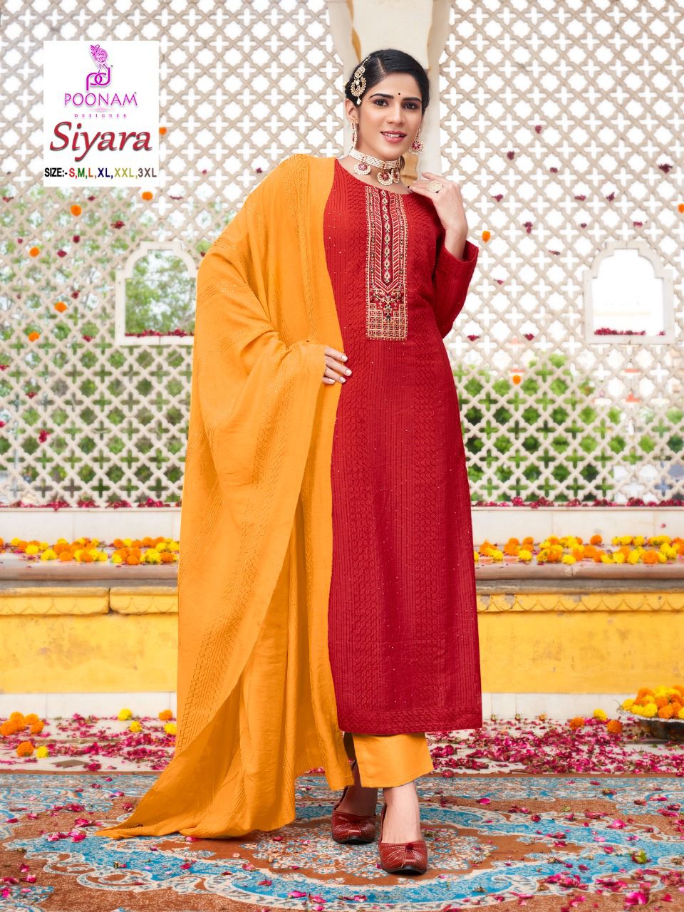 Poonam Designs Siyara Silk With Beautiful Embroidery Work Stylish Designer Festive Wear Fancy Kurti