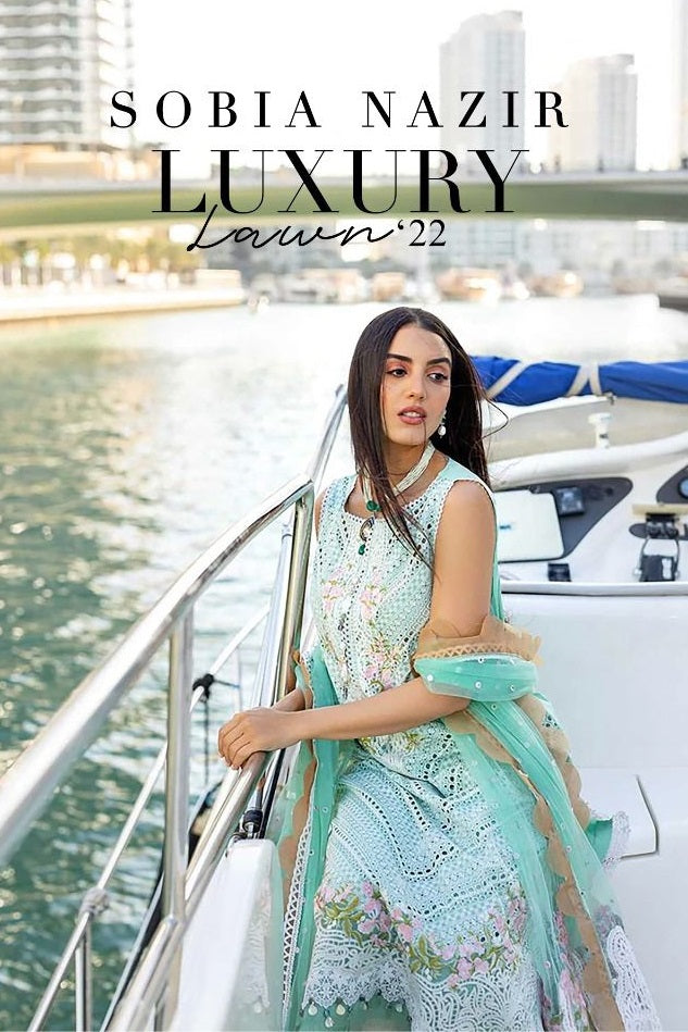 Deepsy Suits Sobia Nazir Lawn 22 Cambric Cotton Embroidered Pakistani Style Party Wear Salwar Kameez