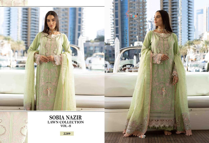 Shree Fabs Sobia Nazir Pure Cotton With Heavy Embroidery Work Stylish Designer Pakistani Party Wear Salwar Kameez