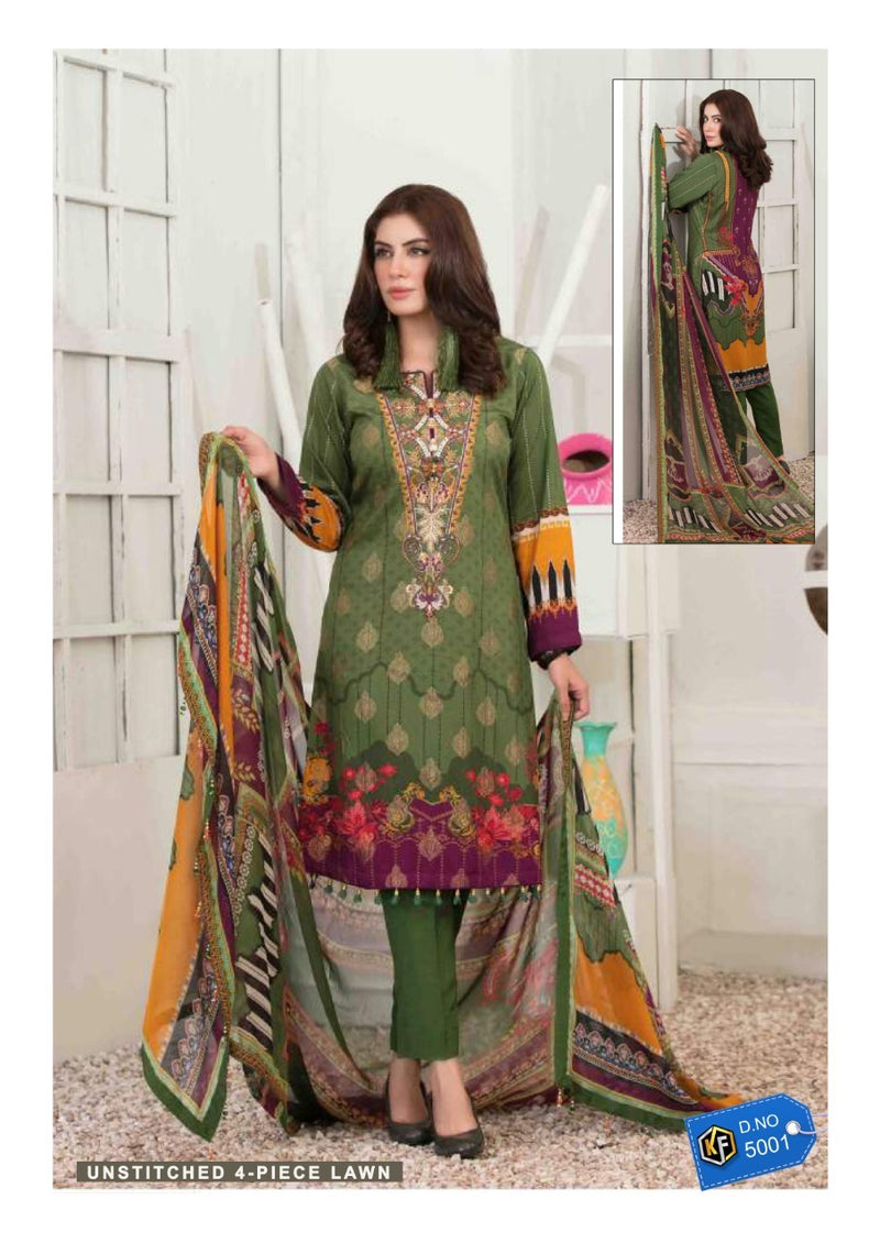 Keval Fab Sobia Nazir Luxury Lawn Vol 5 Cotton Printed Festive Wear Salwar Suits