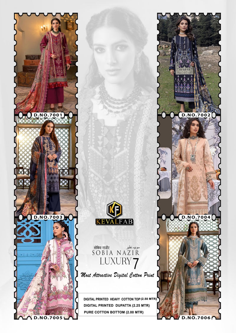 Keval Fab Sobia Nazir Vol 7 Heavy Cotton Printed Karachi Printed Designer Salwar Kameez