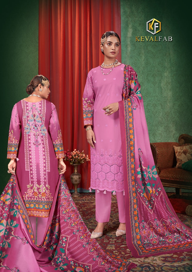 Keval Fabs Sobia Plus Pure Cotton With Digital Print With Fancy Work Stylish Designer Salwar Kameez