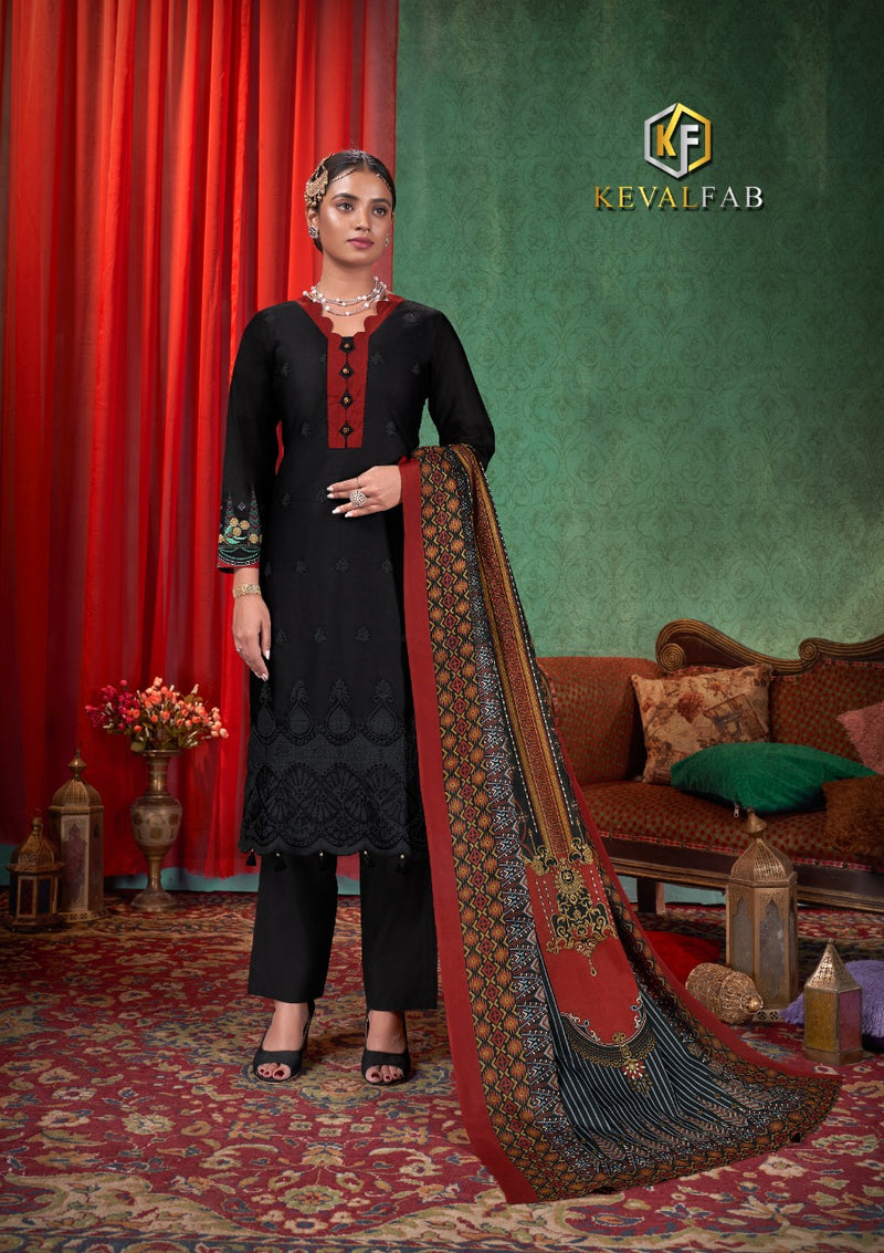 Keval Fabs Sobia Plus Pure Cotton With Digital Print With Fancy Work Stylish Designer Salwar Kameez