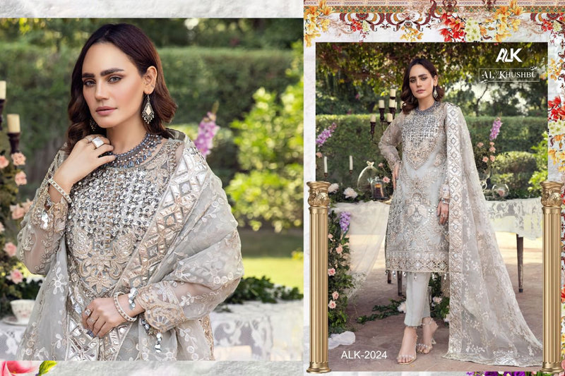 Al Khushbu Sobia Vol 1 Georgette Pakistani Style Party Wear Embroidered Salwar Suits