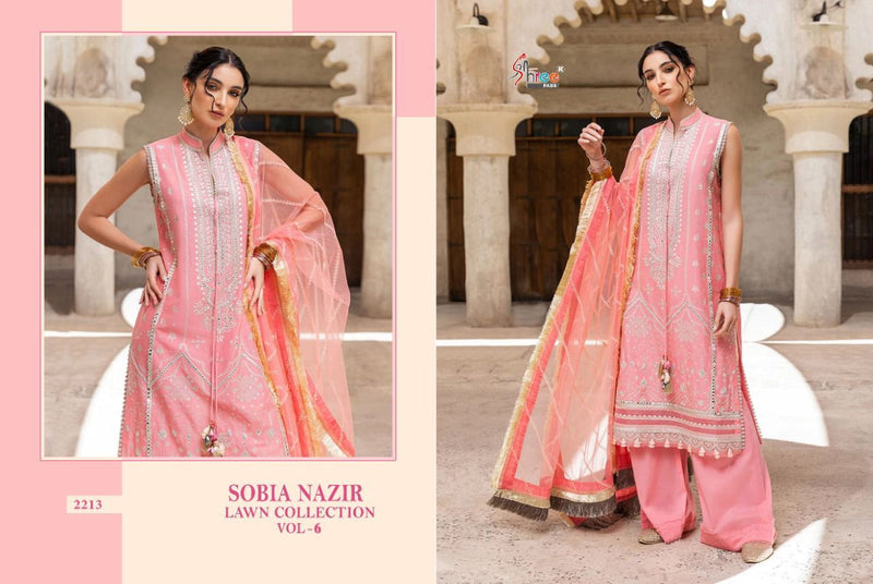 Shree Fabs Sobiya Nazir Lawn Collection Vol 6 Cotton Pakistani Style Party Wear Salwar Suits