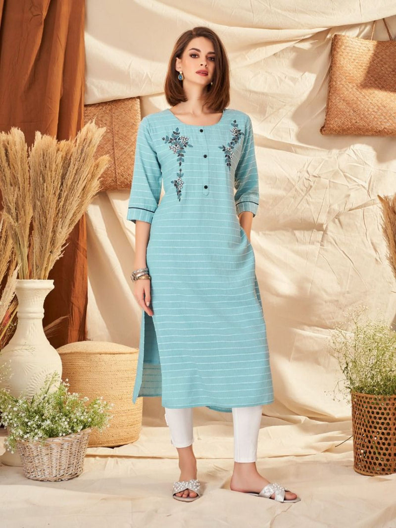 Hiva Designer Sony Fancy  Beautiful  Party Wear Kurtis With Hand Work Embroidery