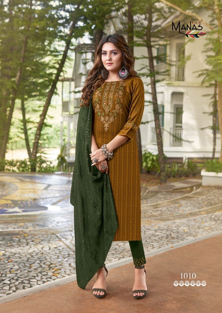 Manas Fab Sparkle Vol 2 Chinon With Heavy Embroidery Work Stylish Designer Casual Wear Kurti