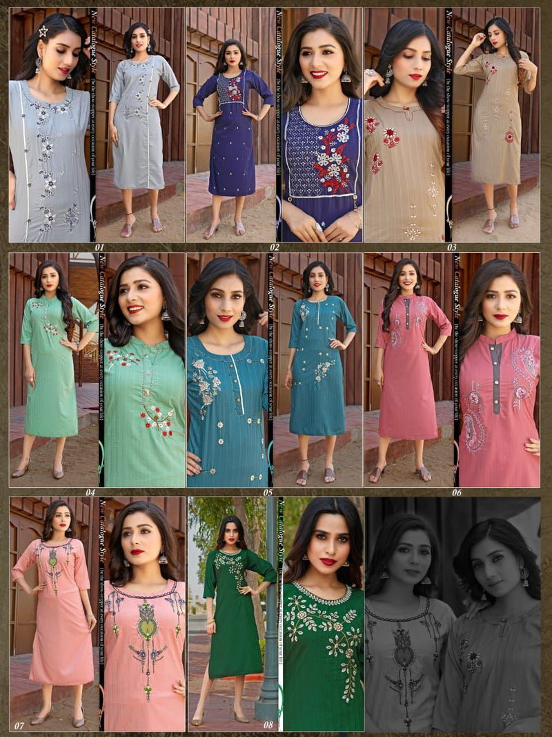 Beauty Queen Shrivalli With Heavy Embroidery work Stylish Designer Festive Wear Kurti