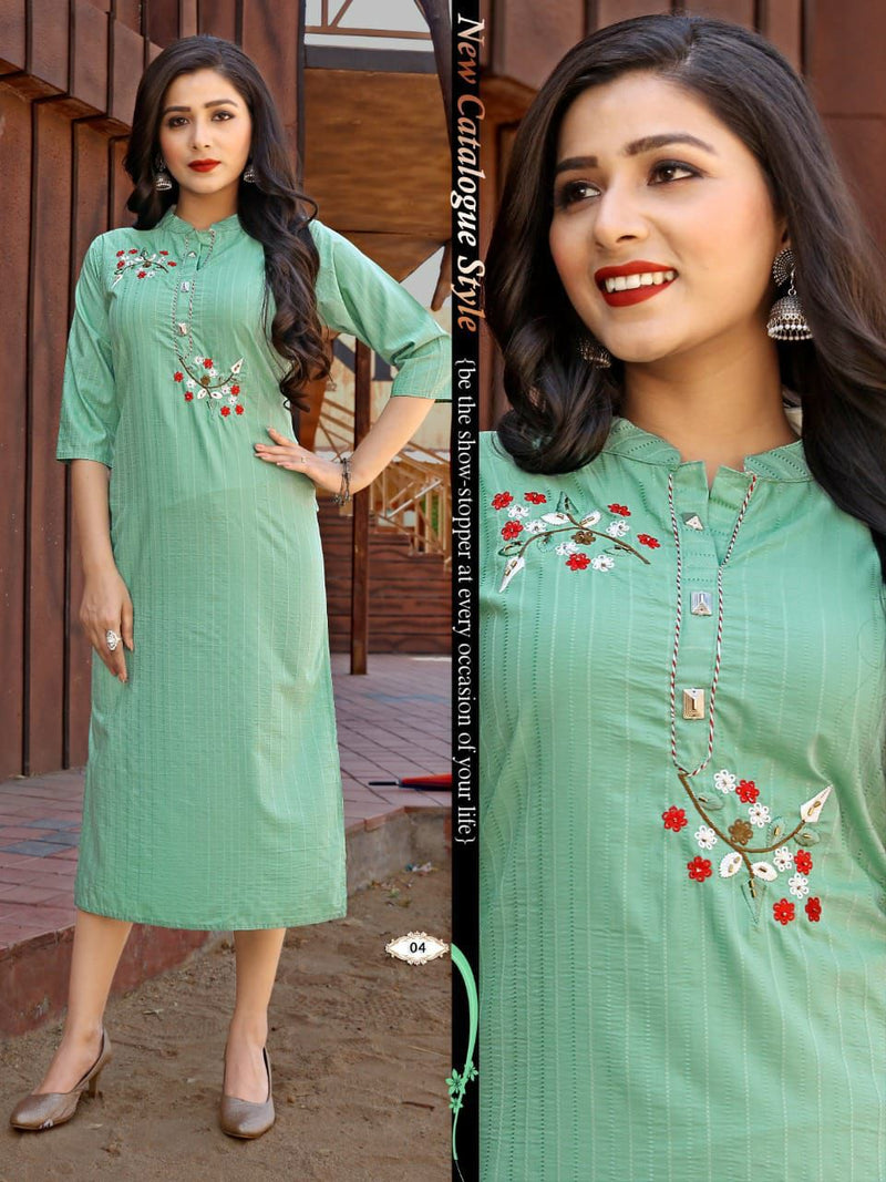 Beauty Queen Shrivalli With Heavy Embroidery work Stylish Designer Festive Wear Kurti