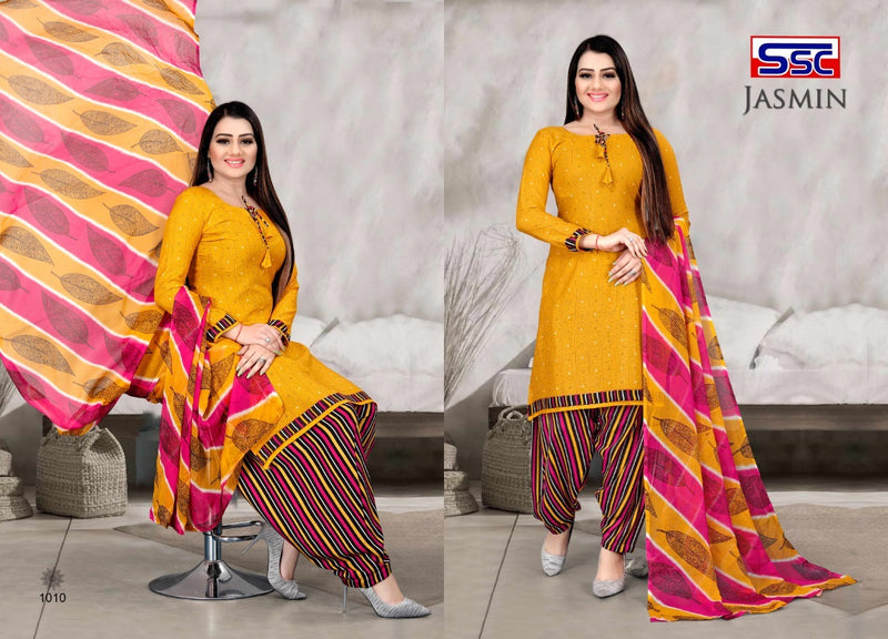 SSC CREATION JASMIN VOL 18 MICRO PRINT PATIYALA STYLE DRESS MATERIAL SALWAR SUITS