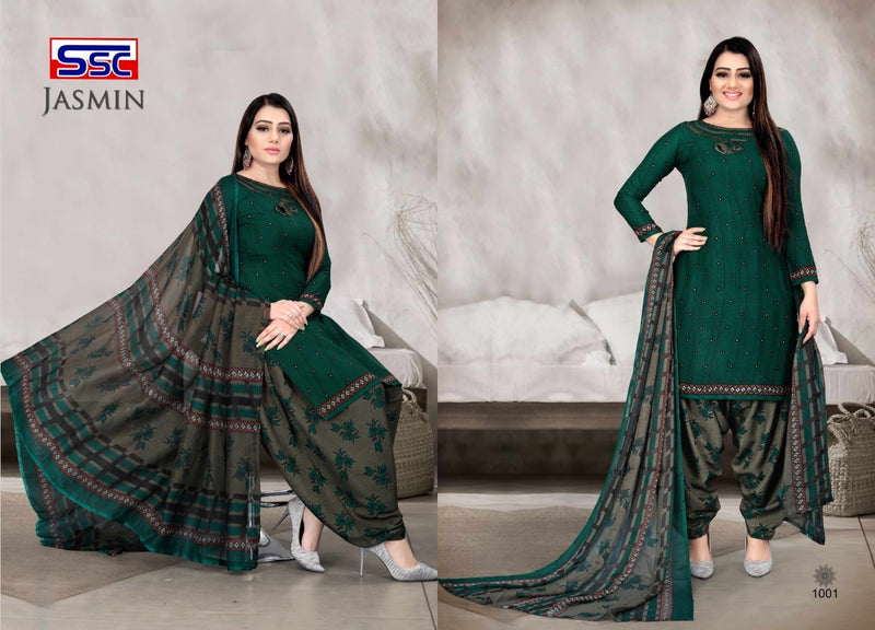 SSC CREATION JASMIN VOL 18 MICRO PRINT PATIYALA STYLE DRESS MATERIAL SALWAR SUITS