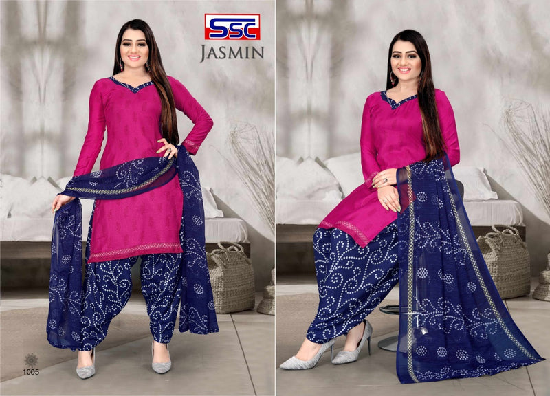 SSC CREATION JASMIN VOL 18 MICRO PRINT PATIYALA STYLE DRESS MATERIAL SALWAR SUITS