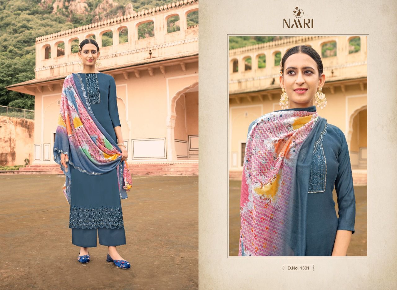 Naari Stuti Vol 2 Pure Silk With Heavy Embroidery Work Stylish Designer Casual Wear Fancy Salwar Kameez