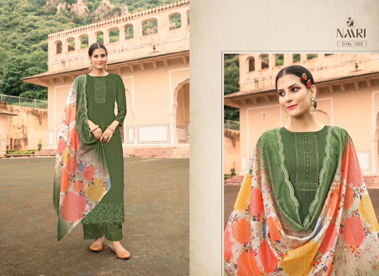 Naari Stuti Vol 2 Pure Silk With Heavy Embroidery Work Stylish Designer Casual Wear Fancy Salwar Kameez