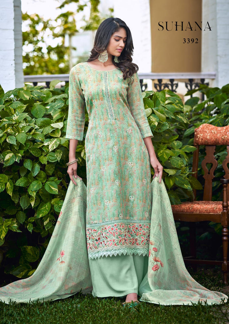 Rang Suhana Printed Linen Printed Dupata Fancy Printed Designer Partywear Salwar Kameez