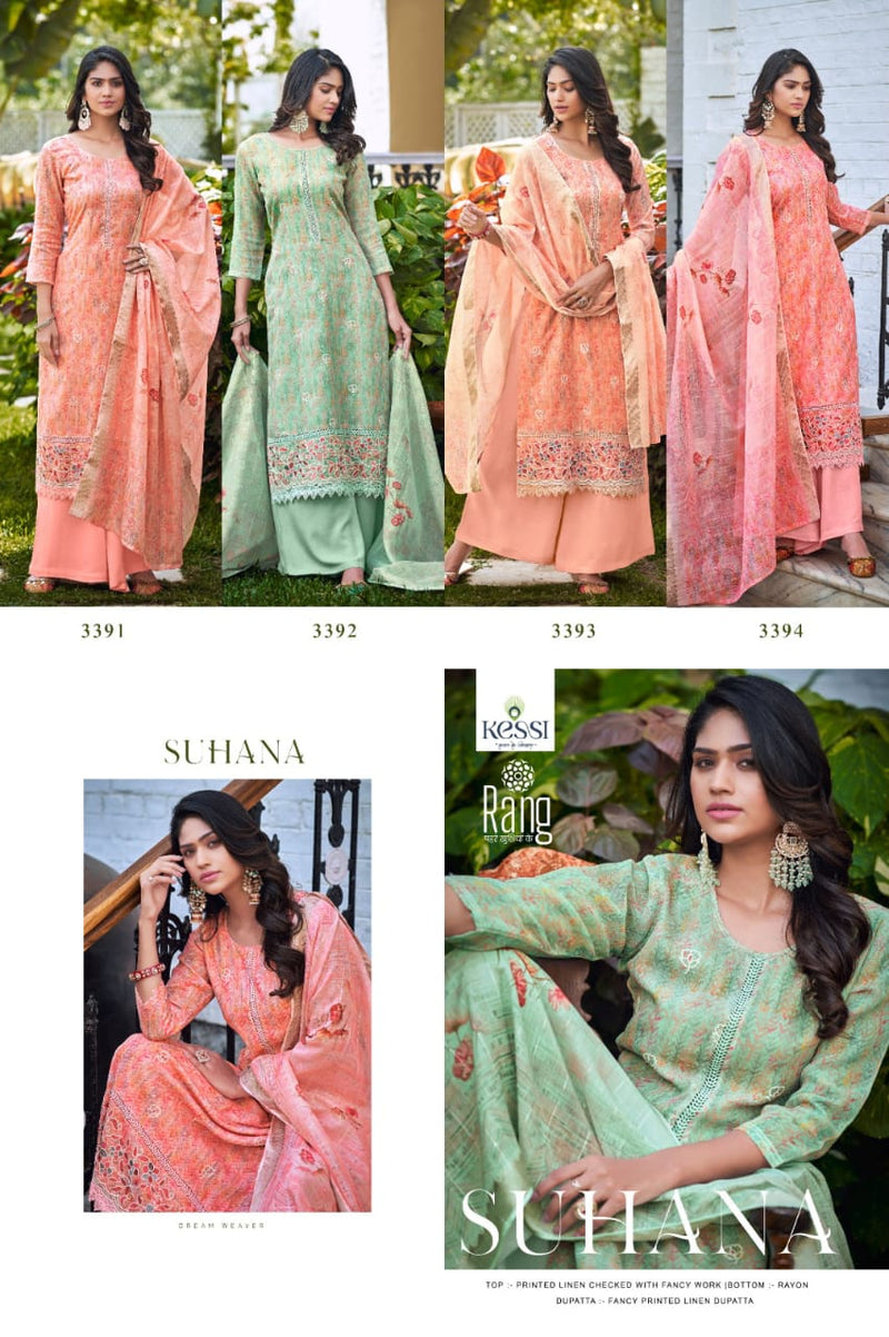 Rang Suhana Printed Linen Printed Dupata Fancy Printed Designer Partywear Salwar Kameez