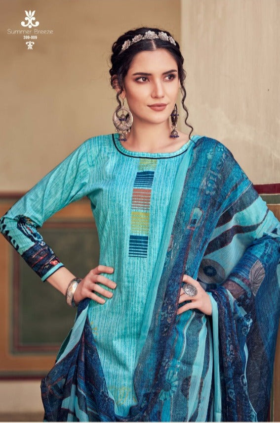 Zulfat Designer Suits Summer Breeze Cotton Printed Fancy Festive Wear Salwar Suits