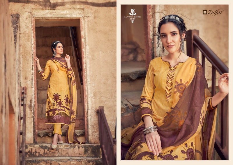 Zulfat Designer Suits Summer Breeze Cotton Printed Fancy Festive Wear Salwar Suits