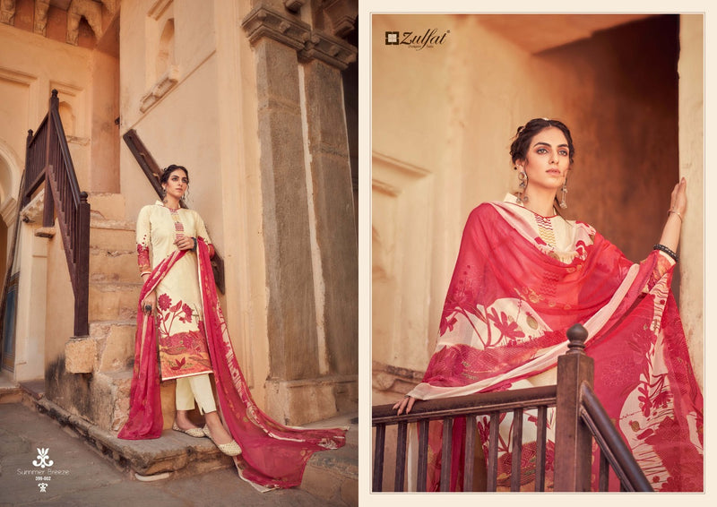 Zulfat Designer Suits Summer Breeze Cotton Printed Fancy Festive Wear Salwar Suits