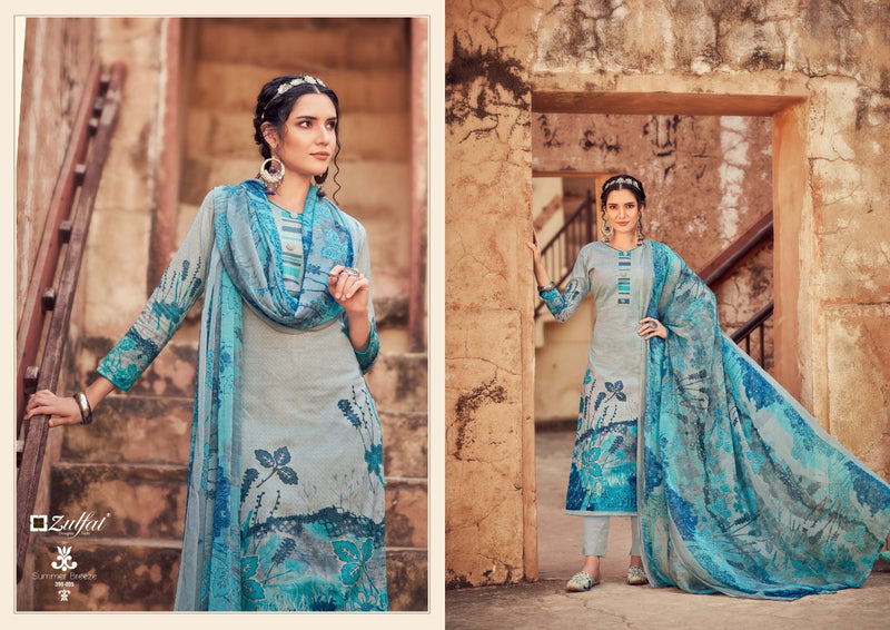 Zulfat Designer Suits Summer Breeze Cotton Printed Fancy Festive Wear Salwar Suits