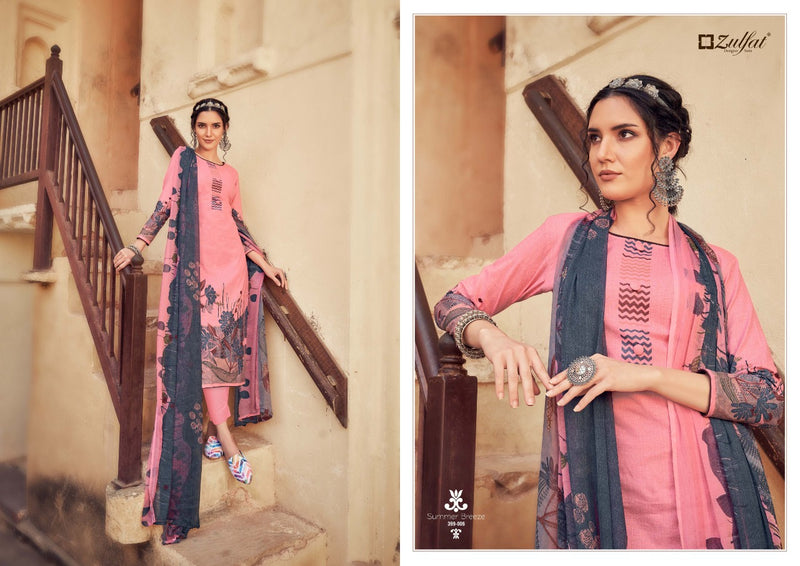 Zulfat Designer Suits Summer Breeze Cotton Printed Fancy Festive Wear Salwar Suits