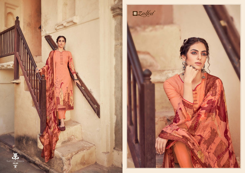 Zulfat Designer Suits Summer Breeze Cotton Printed Fancy Festive Wear Salwar Suits