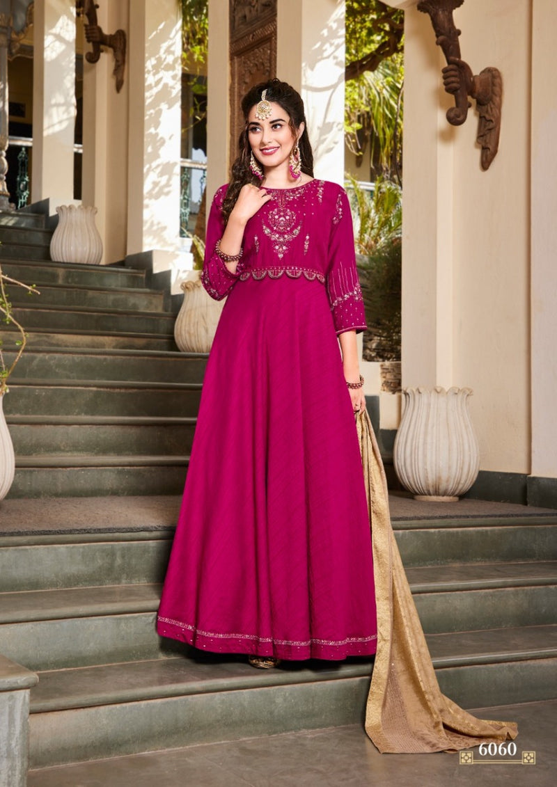 Koodee Fashion Sundra Vol 1 Fancy Viscose Gown Style Party Wear Kurtis