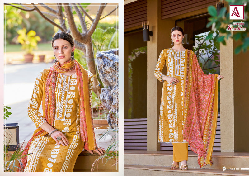 Alok Suits Sunshine Rayon Summer Printed Stitched Tie Pattern Printed Designer Salwar Kameez