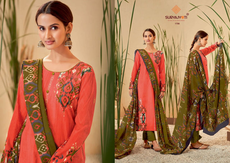 Suryajyoti Nargis Cotton Vol 17 Cotton Printed Festive Wear Salwar Suits