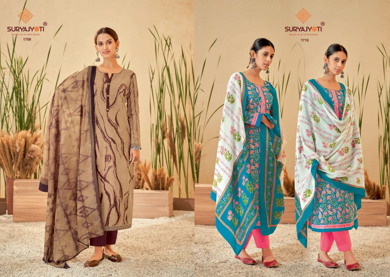 Suryajyoti Nargis Cotton Vol 17 Cotton Printed Festive Wear Salwar Suits