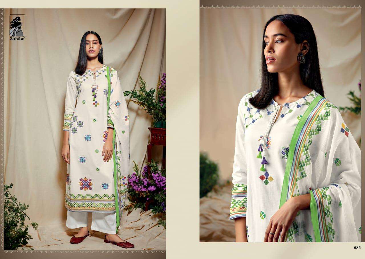 Sahiba Presents By Phulkari Cambric Cotton Digital Print With Fancy Ha