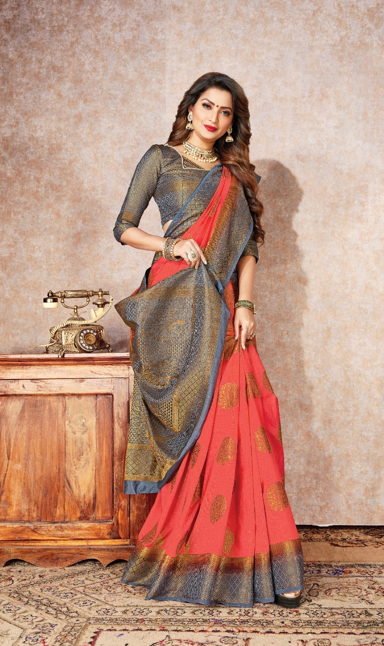 Sangam Prints Launch Nilmani Silk Naylone Silk Deisgner Traditional look Wedding Wear Sarees