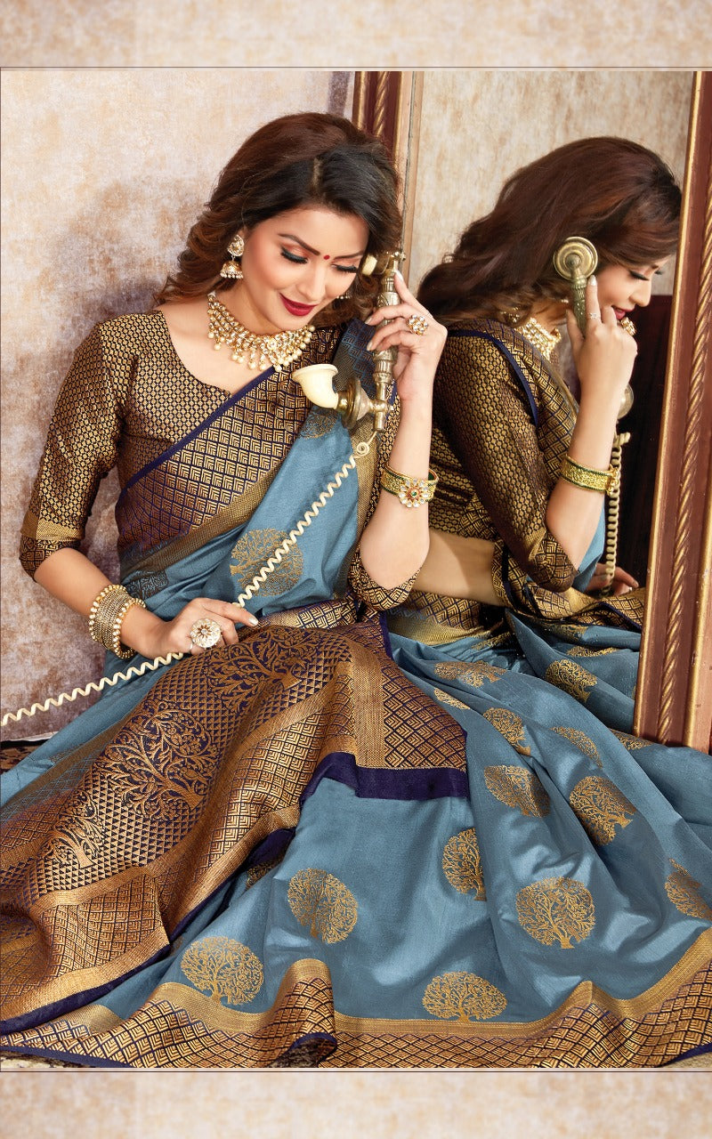 Sangam Prints Launch Nilmani Silk Naylone Silk Deisgner Traditional look Wedding Wear Sarees