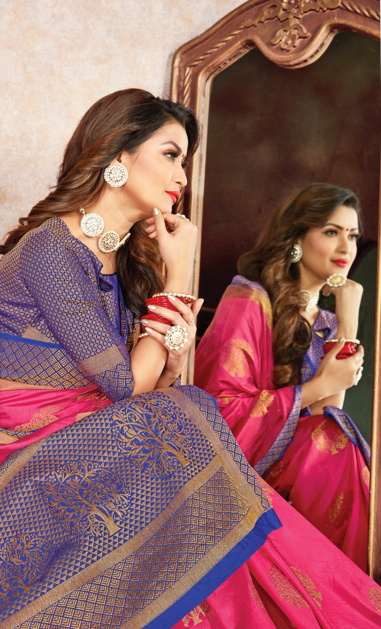 Sangam Prints Launch Nilmani Silk Naylone Silk Deisgner Traditional look Wedding Wear Sarees