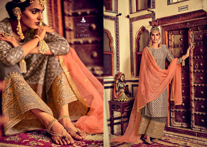 Sanskruti Silk Mills Launch By Zarbab Upada Silk With Fancy Embroidery Work Designer Salwar Kameez