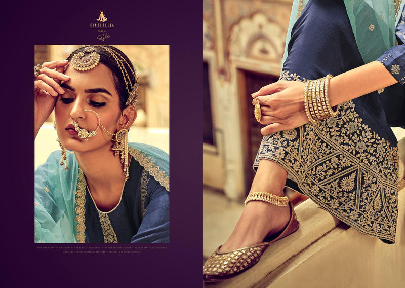 Sanskruti Silk Mills Launch By Zarbab Upada Silk With Fancy Embroidery Work Designer Salwar Kameez