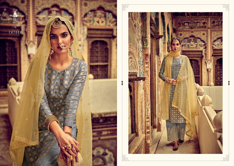 Sanskruti Silk Mills Launch By Zarbab Upada Silk With Fancy Embroidery Work Designer Salwar Kameez