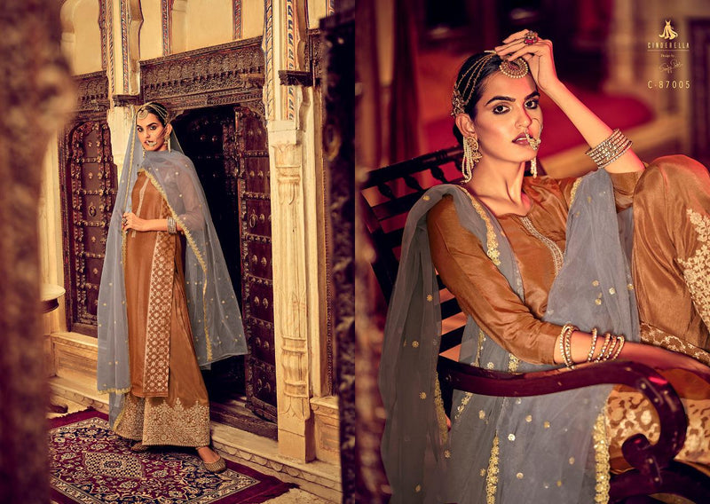 Sanskruti Silk Mills Launch By Zarbab Upada Silk With Fancy Embroidery Work Designer Salwar Kameez