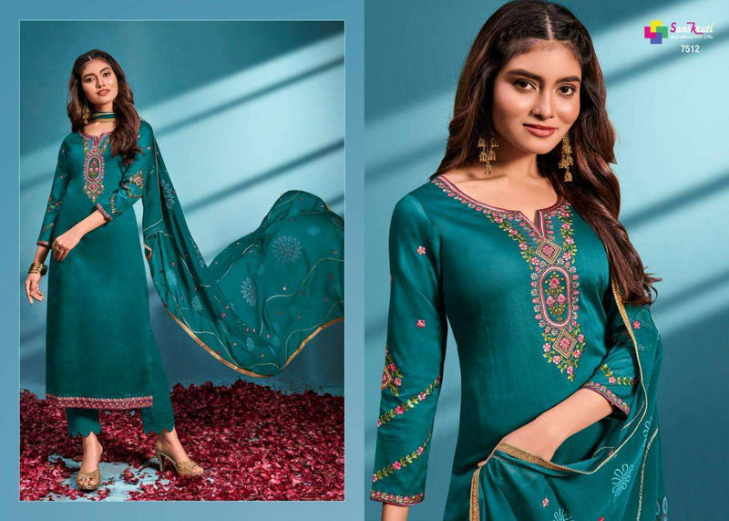 Sanskruti Sublime Jam Silk With Heavy Embroidery And Slave Work Salwar Suit