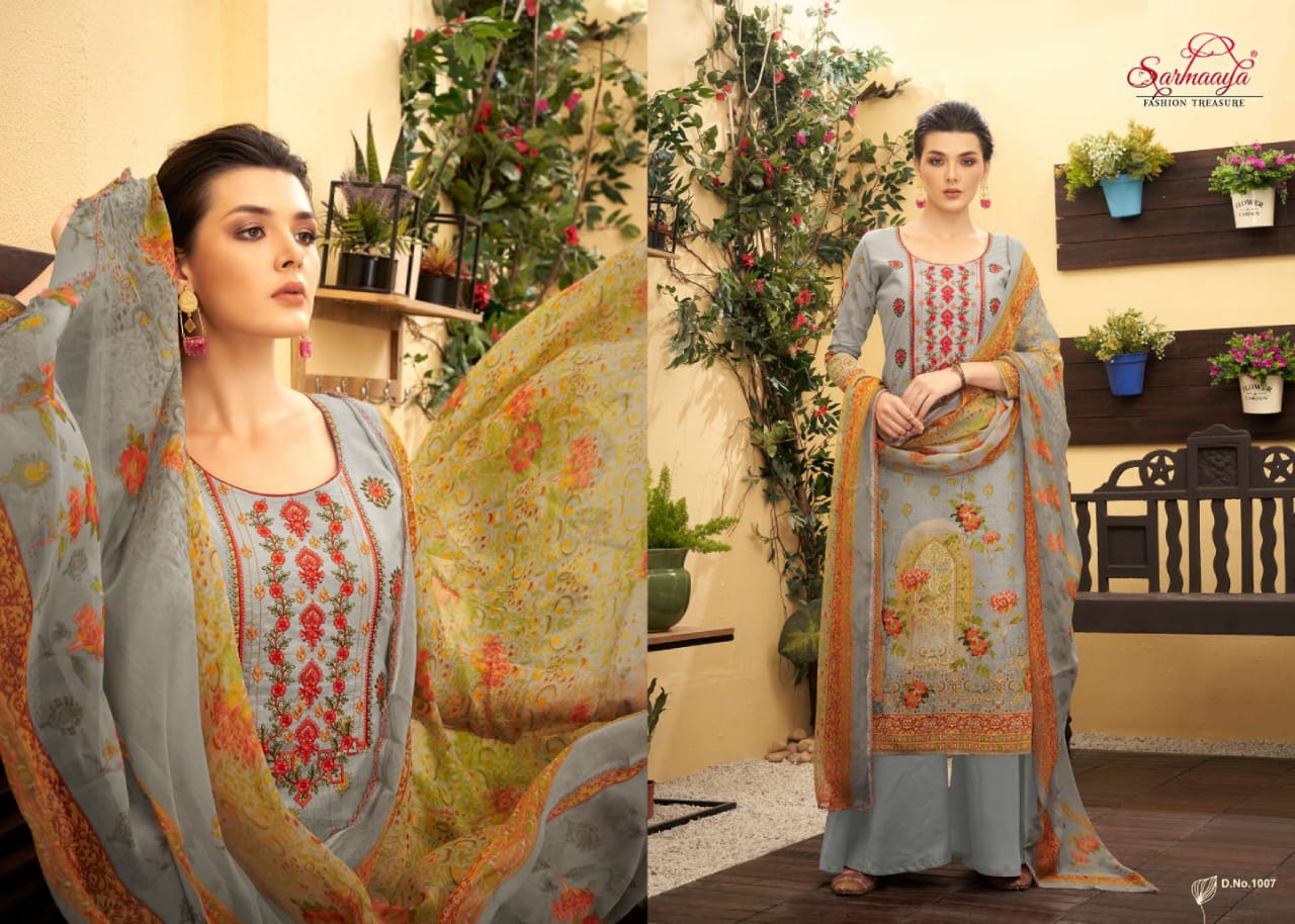 Sarmaaya Tex Gulnar Fab Pure Lawn Fancy Salwar Suits