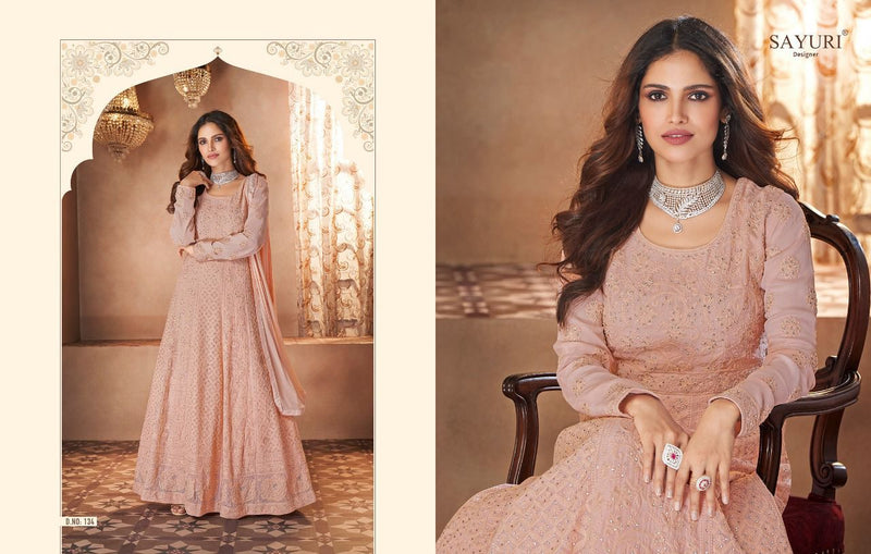 Sayuri Designer Afreen Real Georgette With Dull Santoon Salwar Suit