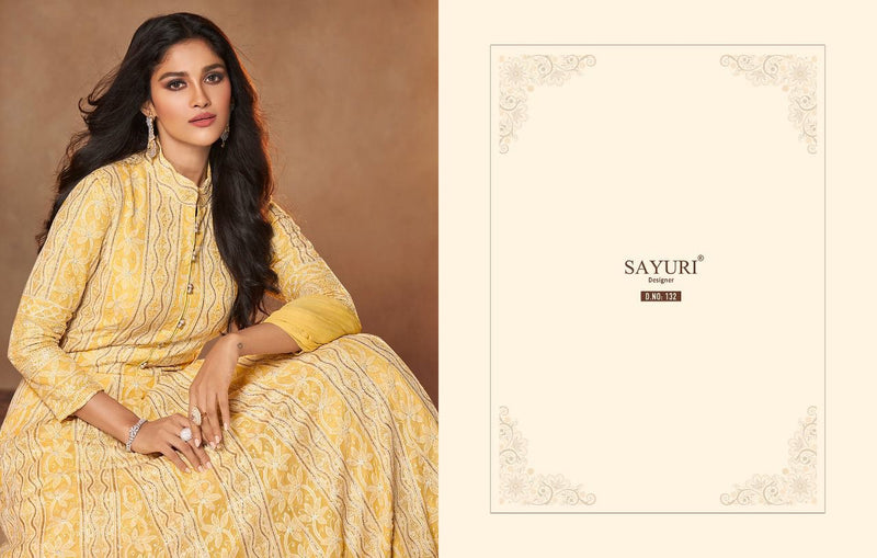 Sayuri Designer Afreen Real Georgette With Dull Santoon Salwar Suit