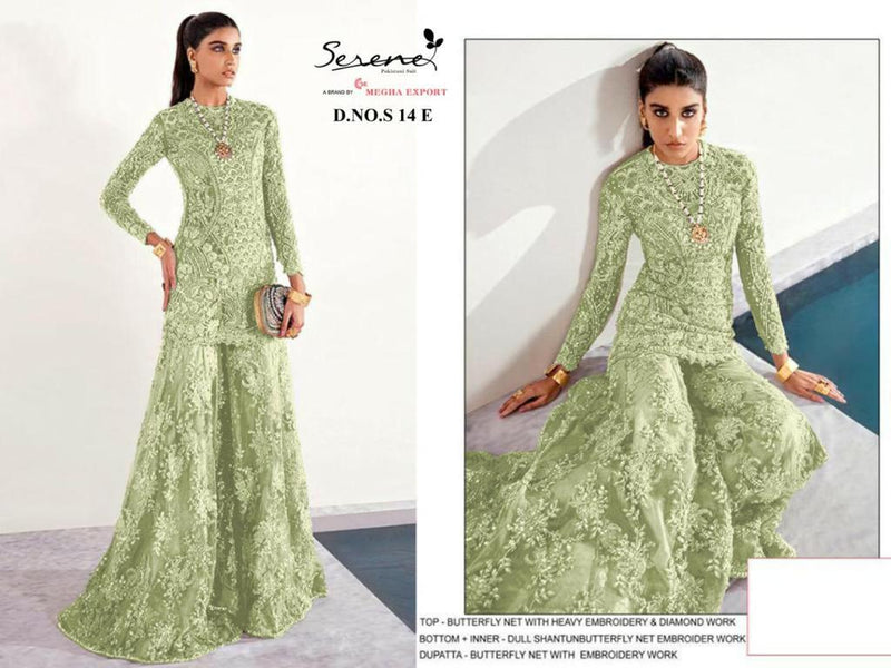 Serene Dno S 14 Butterfly Net Heavy Embroidery Work Salwar Kameez