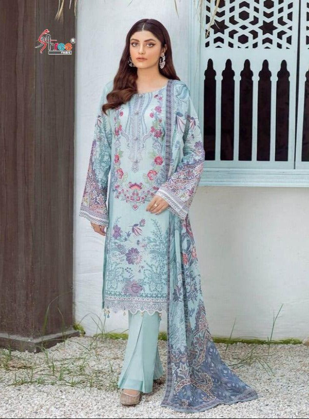 Shree Fabs Chevron Luxury Lawn Collection Vol 3 Pure Cotton Embroidery Work Salwar Kameez